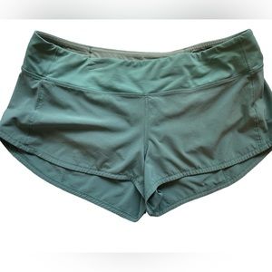 Lululemon Athletica speed shorts Green Active Performance women’s 10